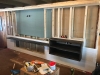 Audio cabinet area installed