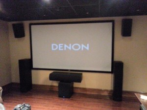 120"  fixed mount theater grey screen