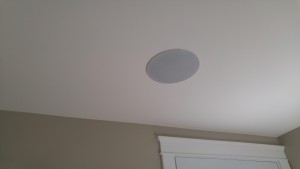 AIM Profile speaker installed in the ceiling